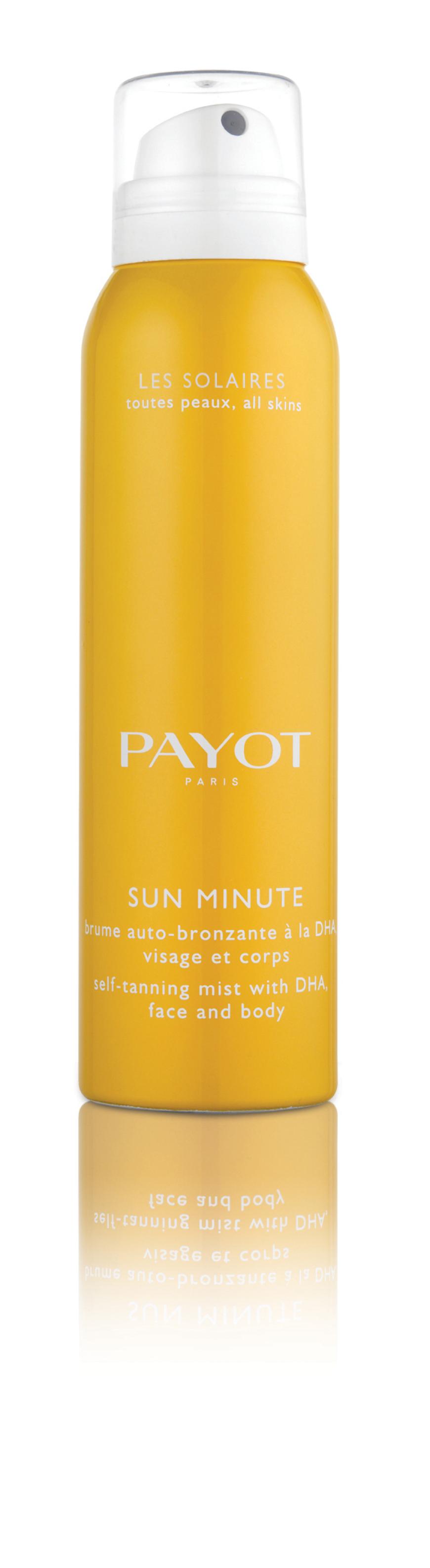 Für eine optimale Verteilung: „Sun Minute“Spray von Payot, ca. 25 Euro