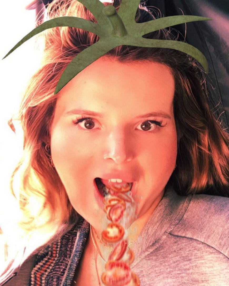 Gar nicht süß: Bella Thorne (BellaThorneDAB) als dicke Tomate