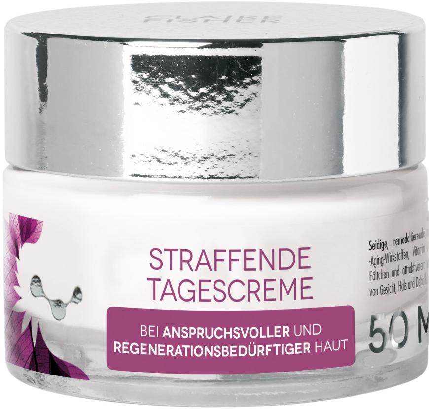 Glattmacher: „Straffende Tagescreme“ von Claire Fischer, mit Hyaluron, ca. 40 Euro