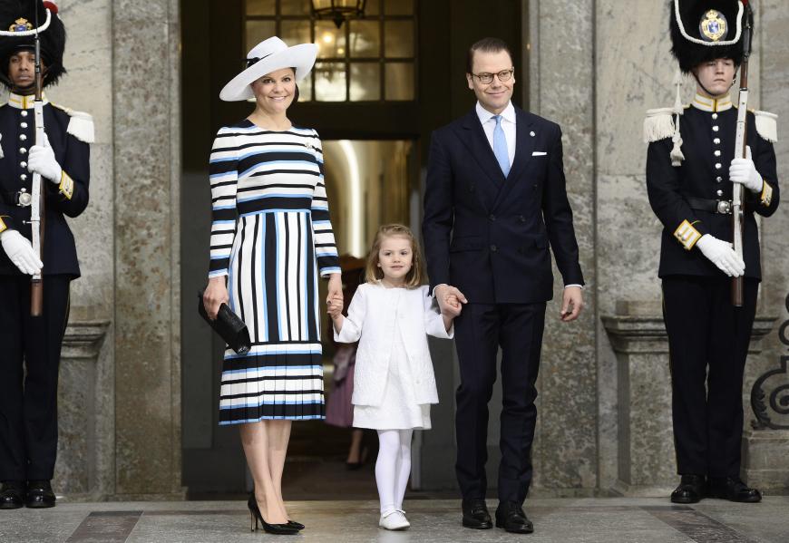 Prinzessin Victoria mit Prinz Daniel und ihrer gemeinsamen Tochter Estelle.
