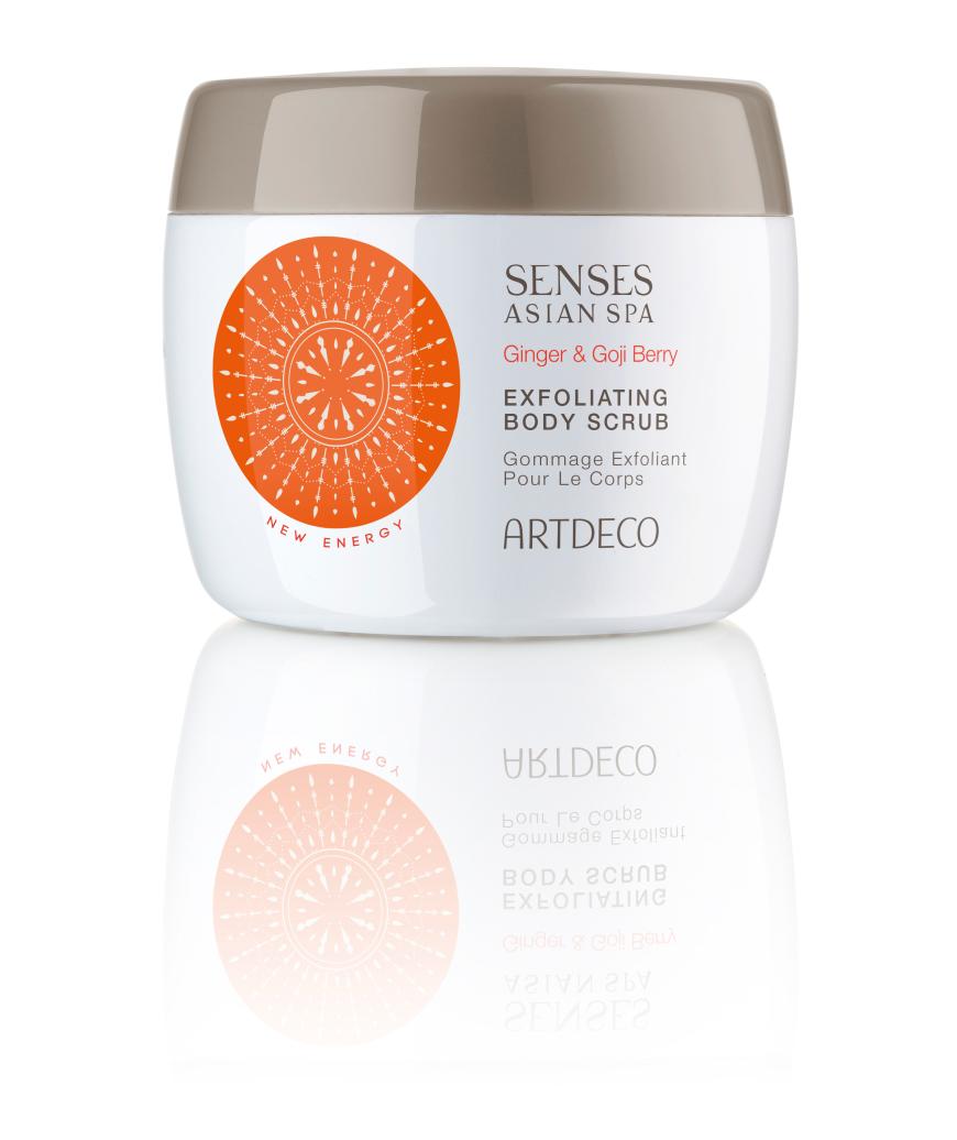 „Senses Asian Spa Ginger & Goji Berry Exfoliating Body Scrub“ von Artdeco, ca. 18 Euro