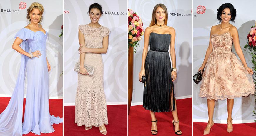 Die Promi-Ladys haben sich für den Rosenball 2016 in Sachen Styling ordentlich ins Zeug gelegt.