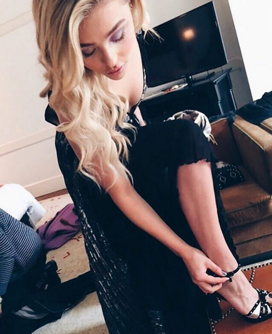 Chloe Grace Moretz bei den allerletzten Vorbereitungen.
