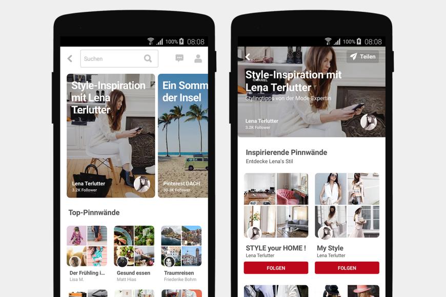 So sieht die neue Funktion von Pinterest aus.