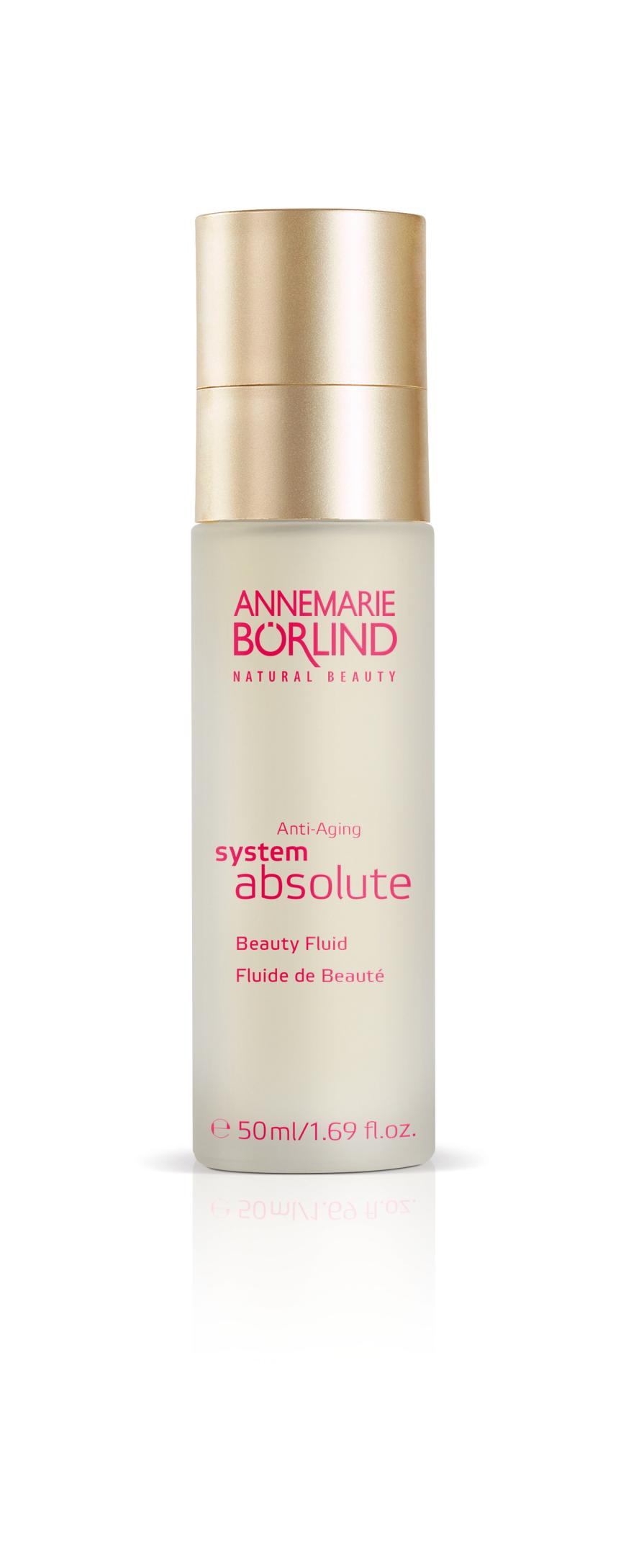 Grünalge: „System absolute Anti-Aging Beauty Fluid“ von Annemarie Börlind, festigt die Konturen, ca. 43 Euro