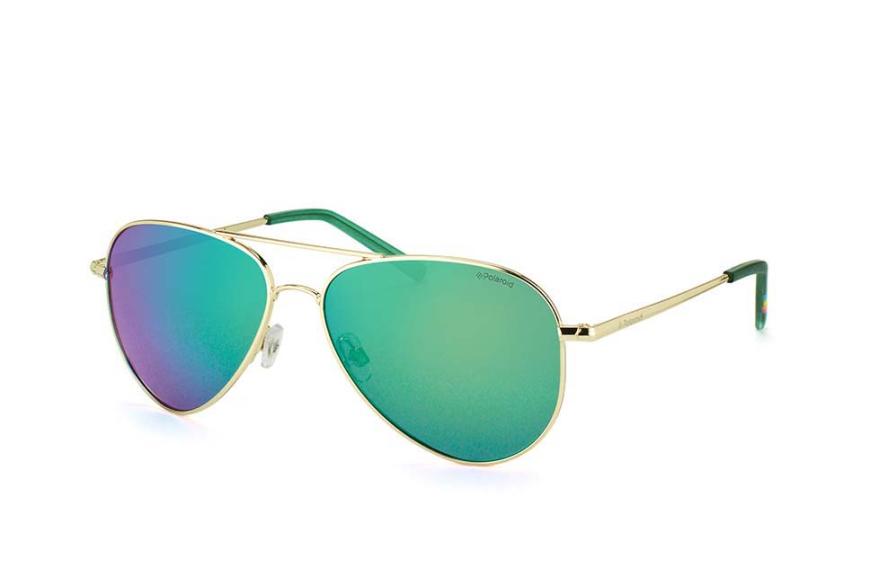 UND ABFLUG Pilotenbrille von Polaroid, mit goldfarbenem Gestell, ca. 56 Euro