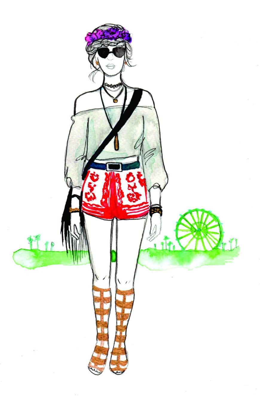 Die lässige Coachella-Flechtfrisur mit einem Blumenkranz