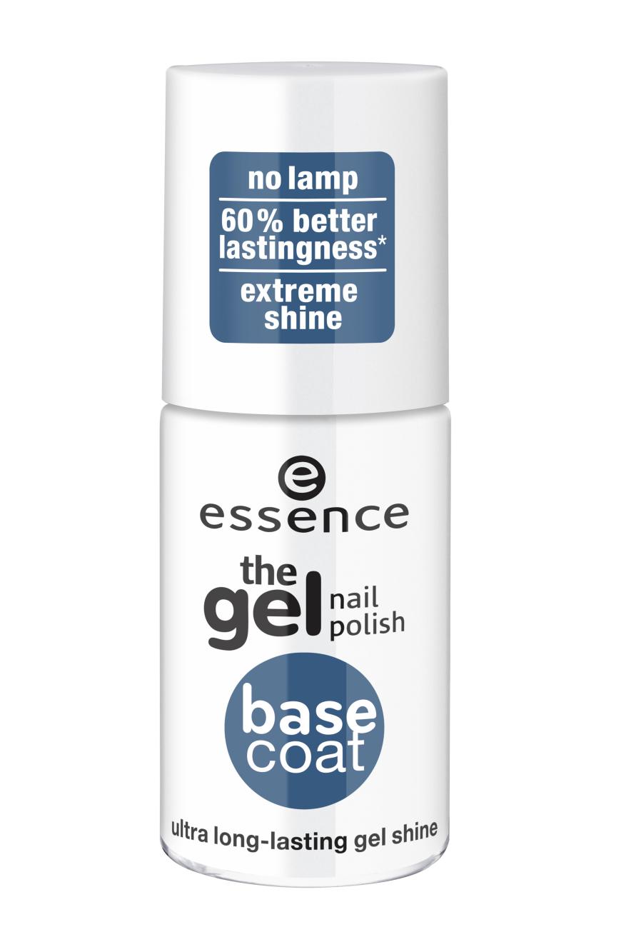 Top-Unterlage: „The Gel Nail Polish Base Coat“ von essence, ca. 2 Euro