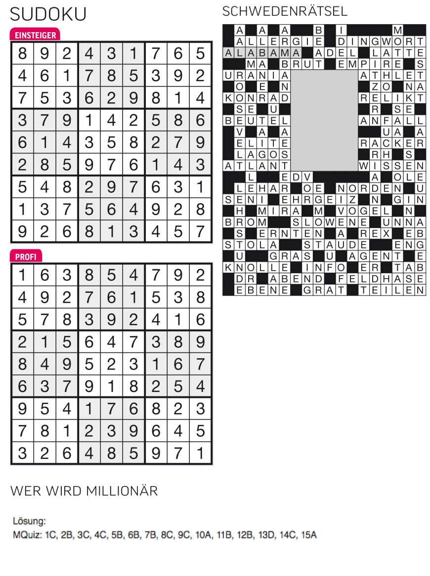 Sudoku- und Rätselauflösung ab Magazin 01/2015 - Bild 113