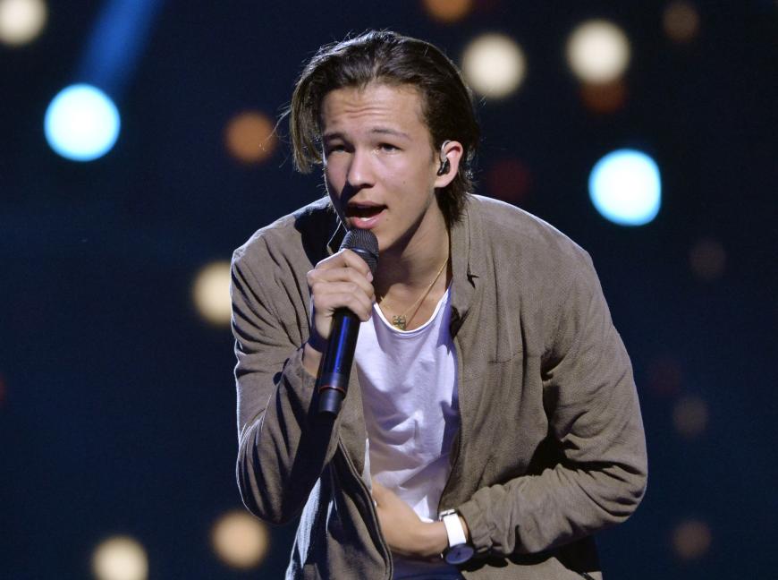 STARTNUMMER 9 (GESETZT FÜR SCHWEDEN): Der 17-jährige Frans Jeppsson-Wall singt den Gute-Laune-Song