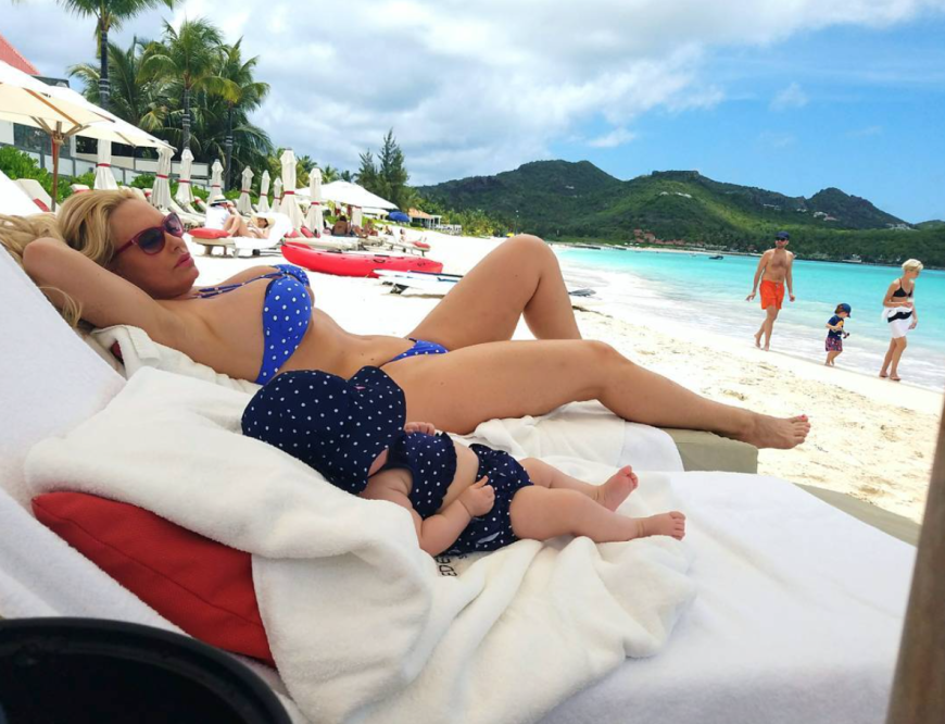 Coco Austin und Baby Chanel lassen es sich in der Karibik gut gehen.