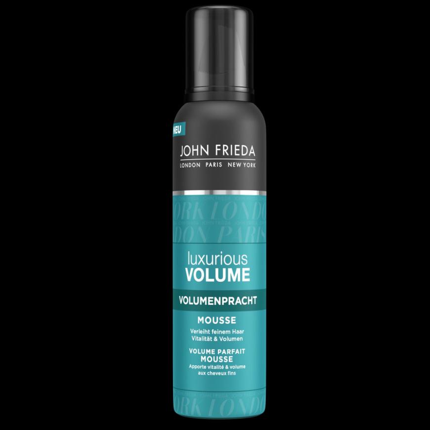 BYE BYE, FEINES HAAR „Luxurious Volume Volumenpracht Mousse“ von John Frieda, ca. 8 Euro