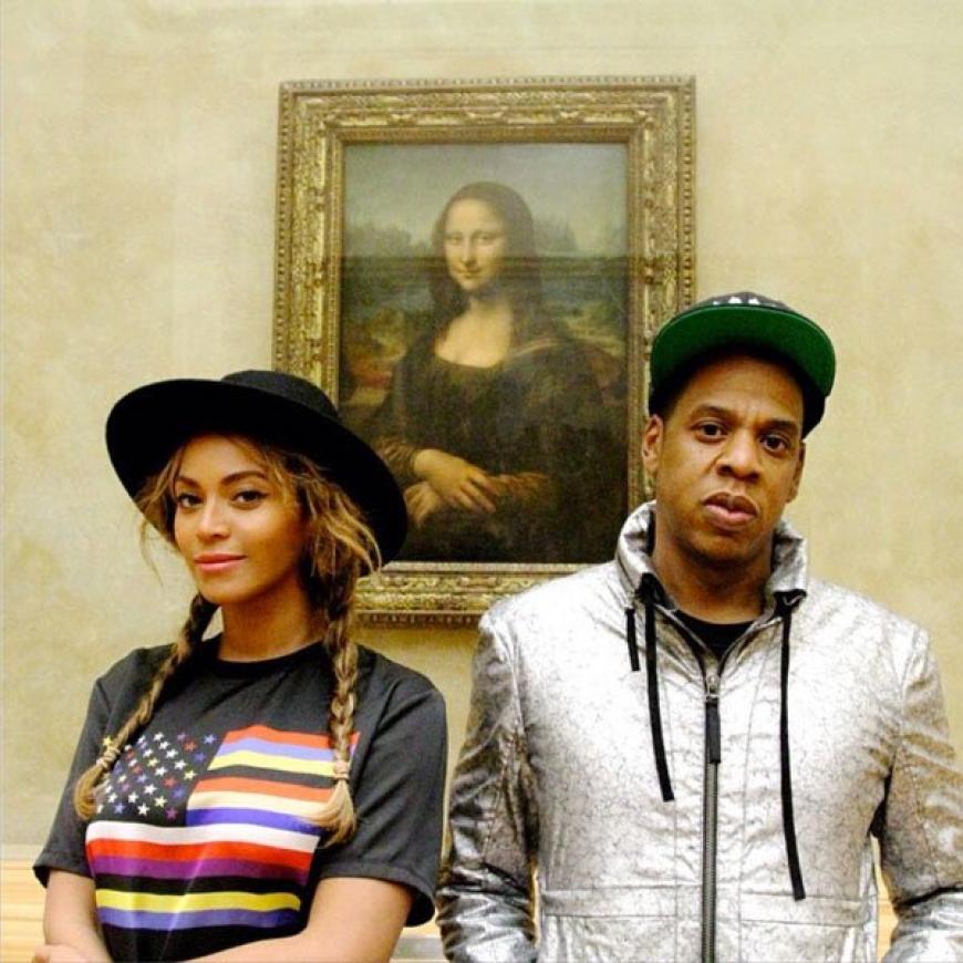 Beyoncé und Jay Z vor der Mona-Lisa