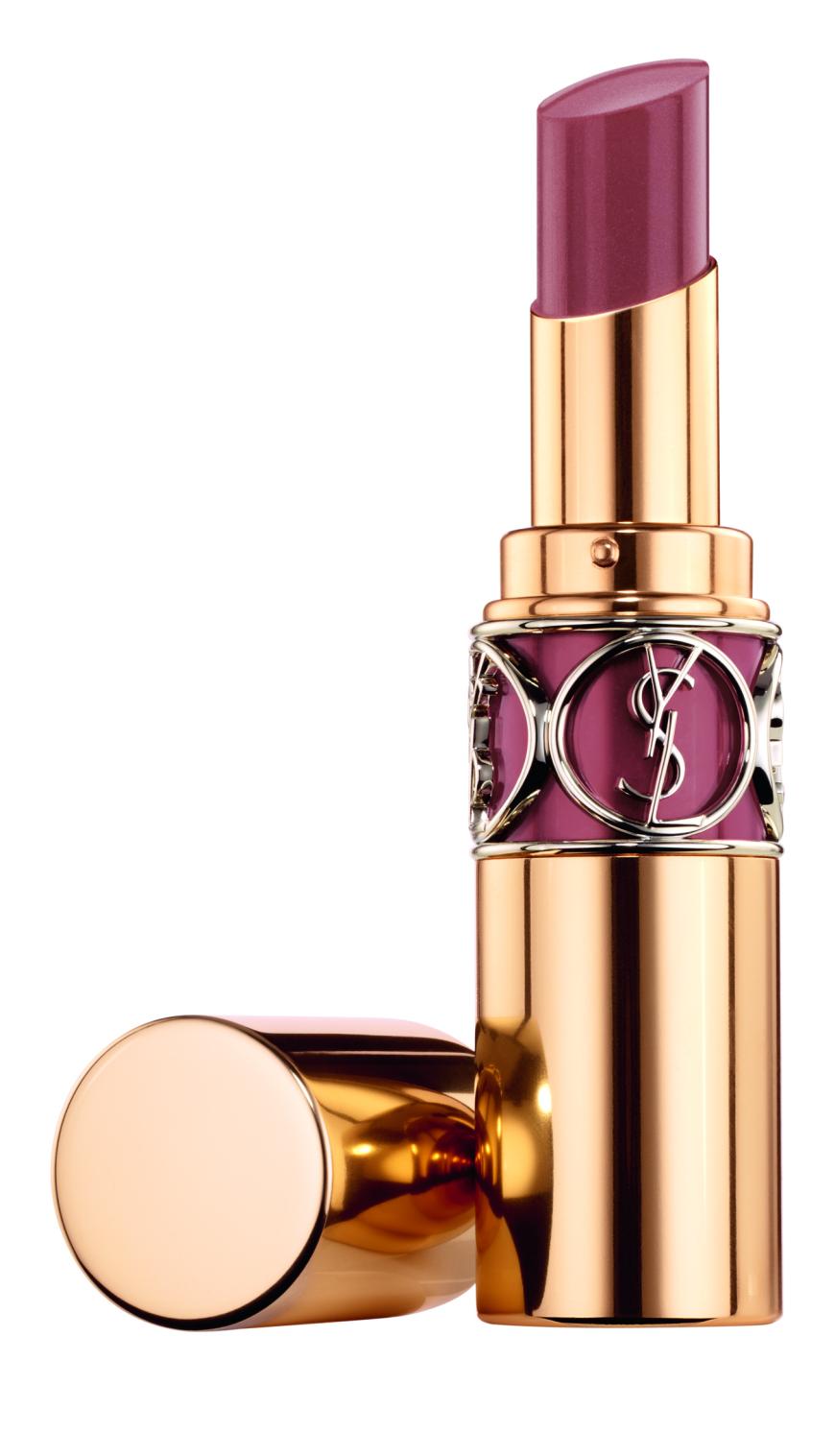 „Rouge Volupté Shine“-Lippenstift von Yves Saint Laurent, mit Hyaluron, in „NR. 10“, ca. 32 Euro