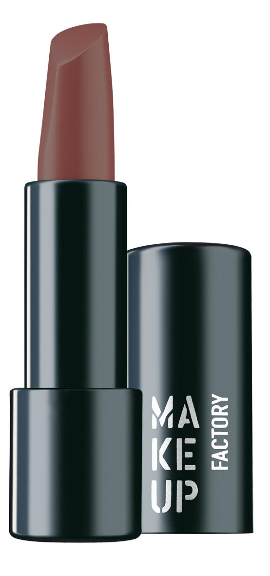 „Magnetic Lips“ von Make up Factory, weiche Textur, in „Crimson Red“, ca. 15 Euro, nur bei Müller