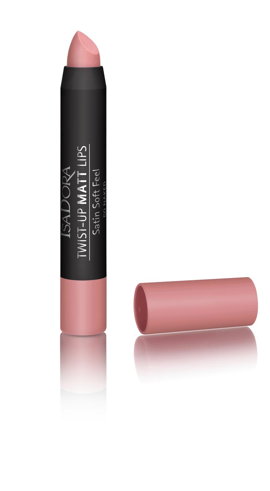 „Twist-up Matt Lips“ von Isadora, mit Langzeitformel, in „Naked“, ca. 14 Euro, nur bei Douglas