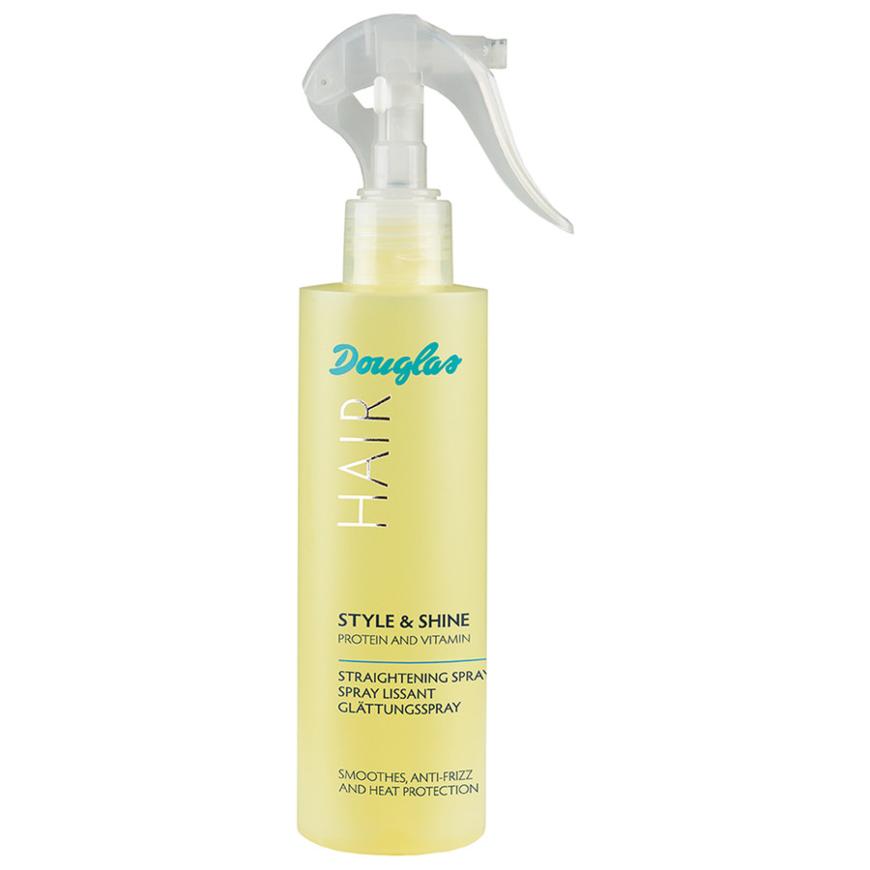 SCHILD „Straightening Spray“-Hitzeschutz von Douglas Hair, ca 10 Euro, douglas.de