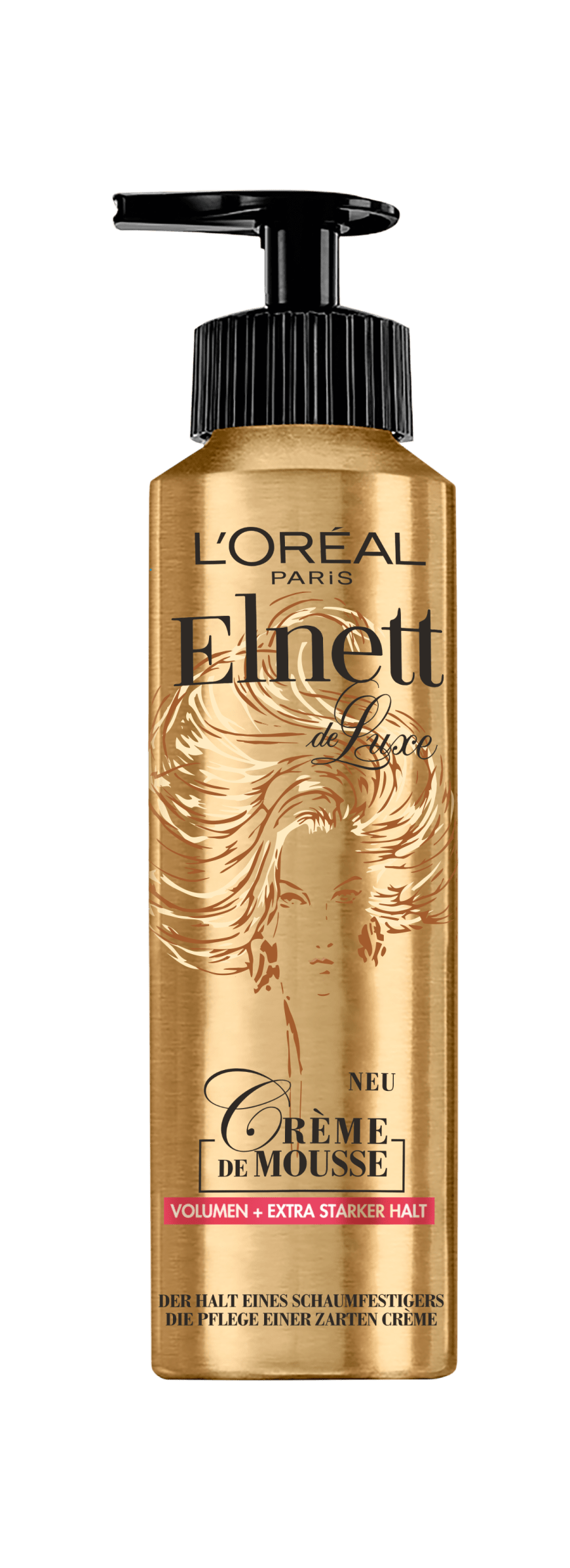 „Elnett Crème de Mousse Extra starker Halt“ von L’Oréal Paris, ca. 4 Euro