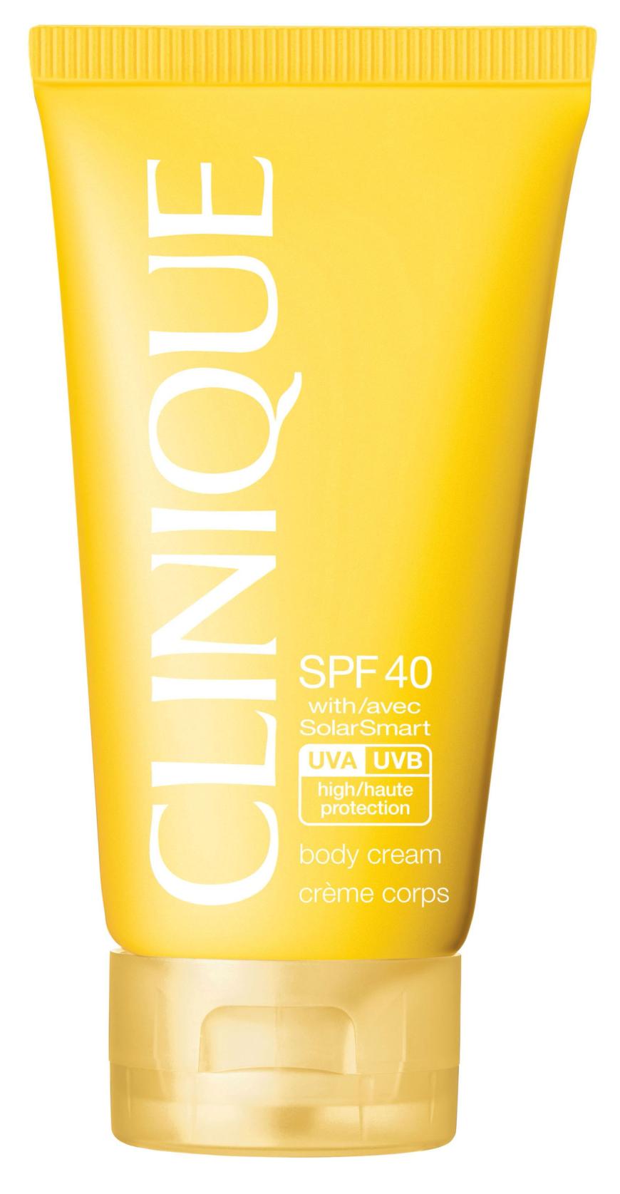 MIT HOHEM SCHUTZ „SPF 40 Body Cream“ von Clinique, ca. 27 Euro