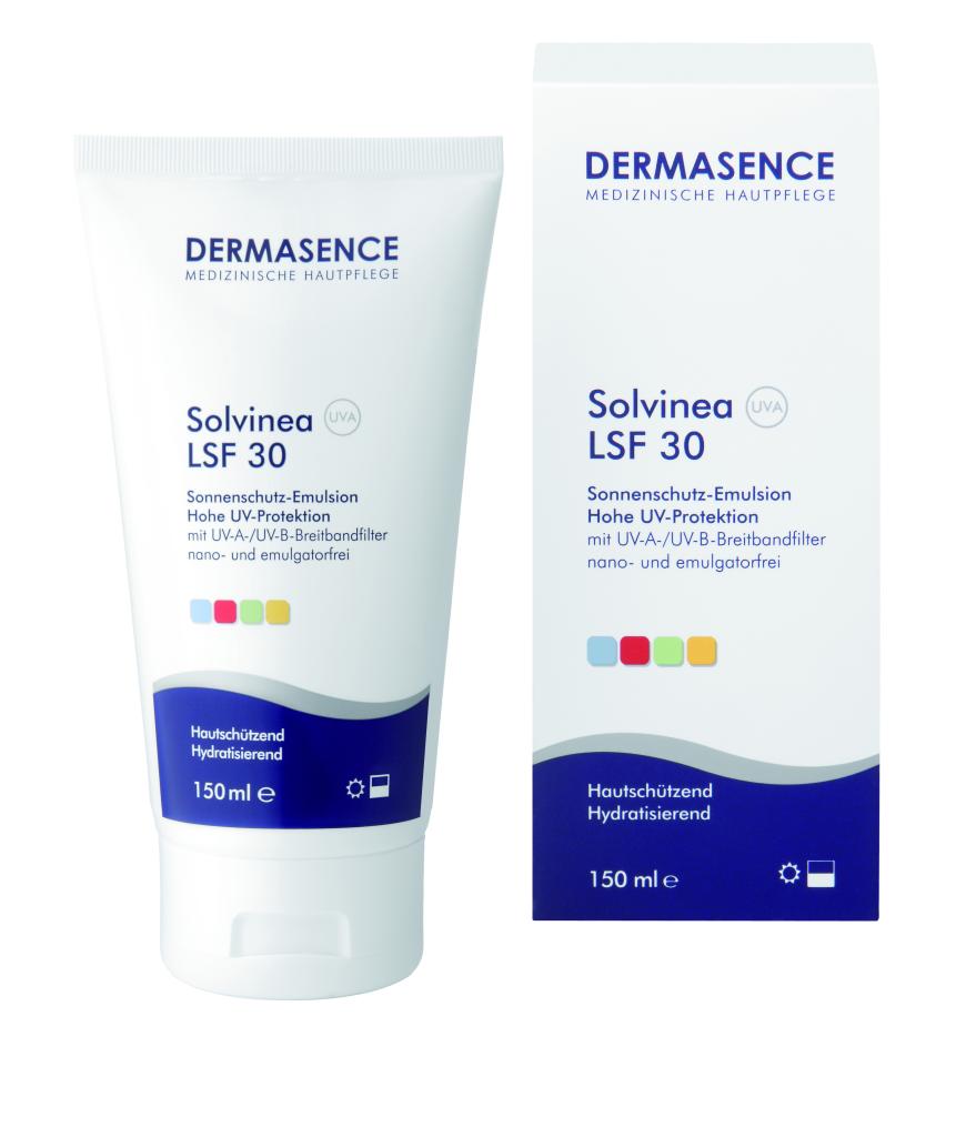 GIBT FEUCHTIGKEIT „Solvinea LSF 30“ von Dermasence, ca 20 Euro, in Apotheken