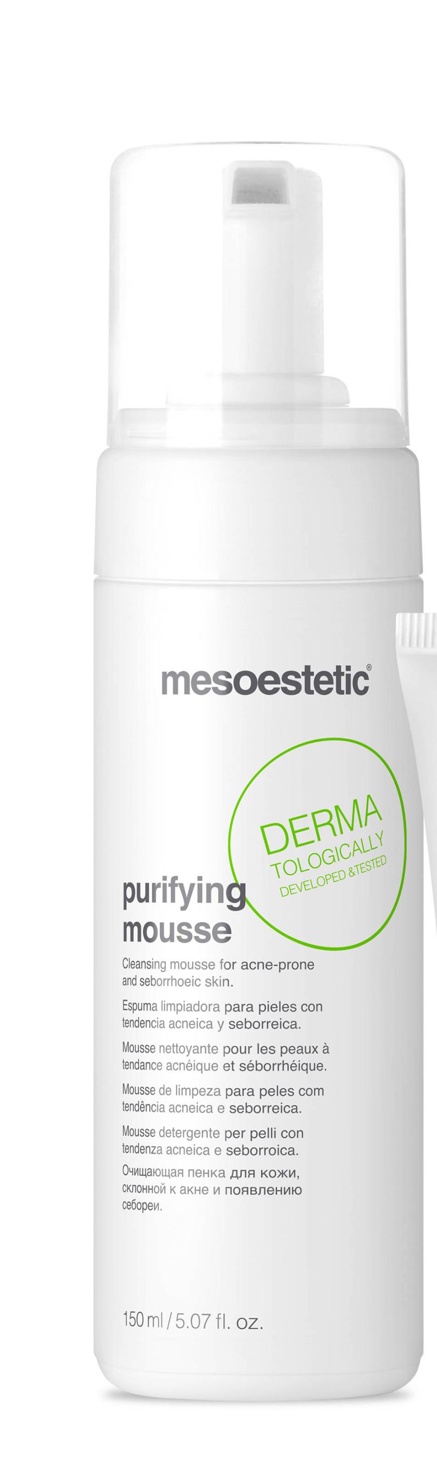 „Purifying Mousse“ von Mesoestetic, reinigt unreine Haut, ca. 32 Euro, skincare-shop.de