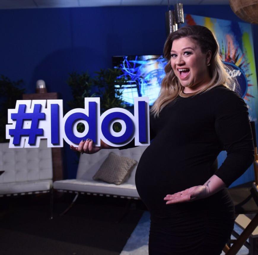 Kelly Clarkson vor der Geburt ihres Sohnes.
