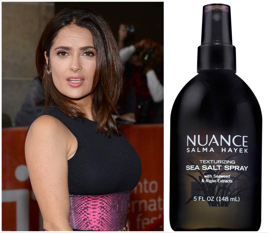 Salma Hayek ist bekannt für ihre unglaubliche Mähne „Ses Salt Spray“, texturierend, ca. 13 Euro, www.amazon.com