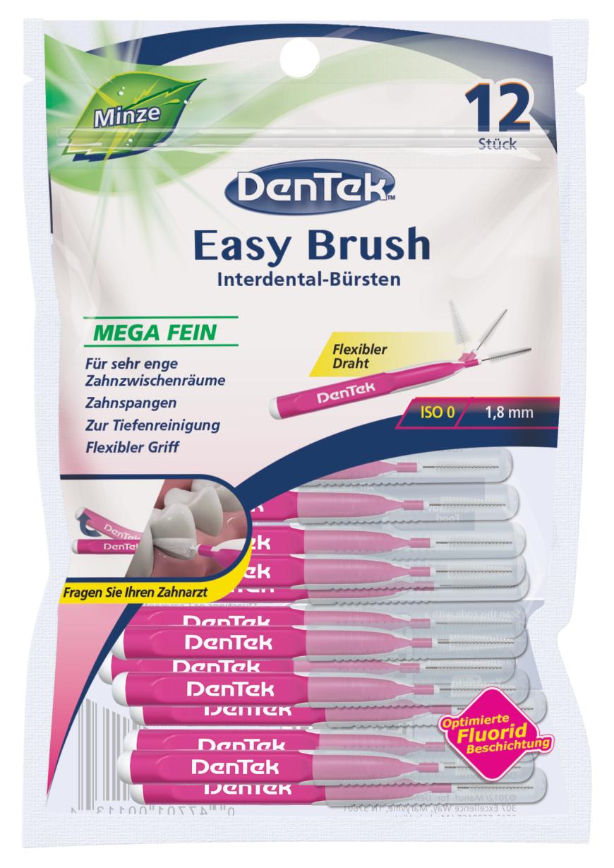 Reinigt Zwischenräume: „Easy Brush“-Interdental-Bürsten von Dentek, ca. 4 Euro, dentek.com