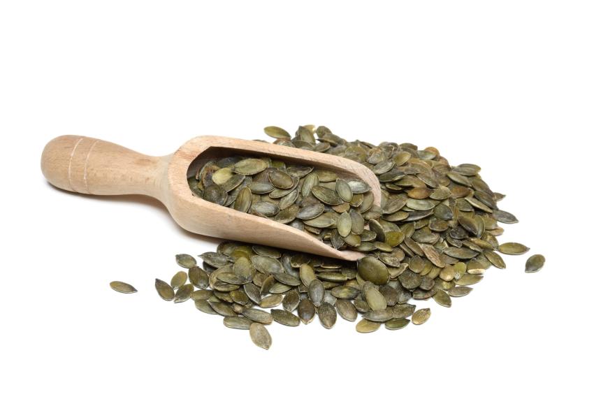 Kürbiskerne enthalten viel Vitamin A.