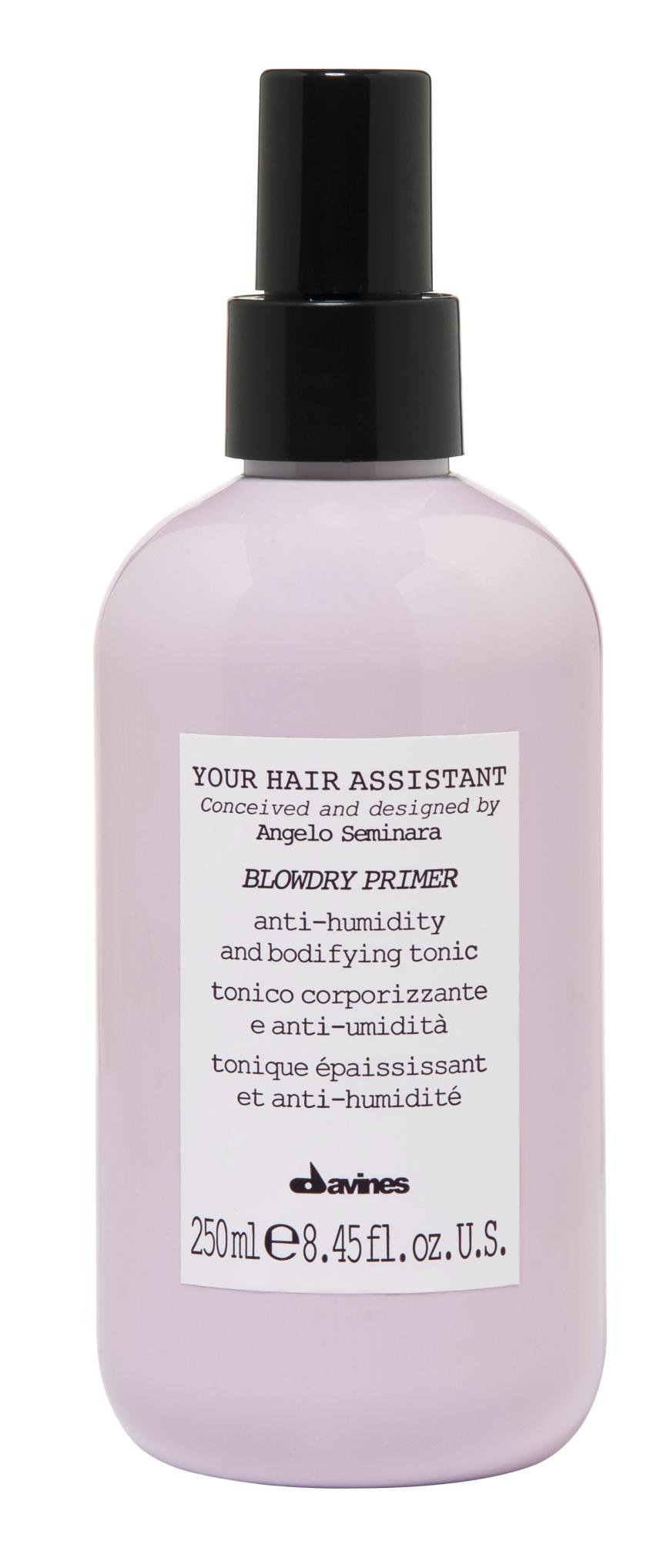 BEREITET AUF DAS FÖHNEN VOR „Blowdry Primer“ von Davines, ca. 31 Euro, beim Friseur