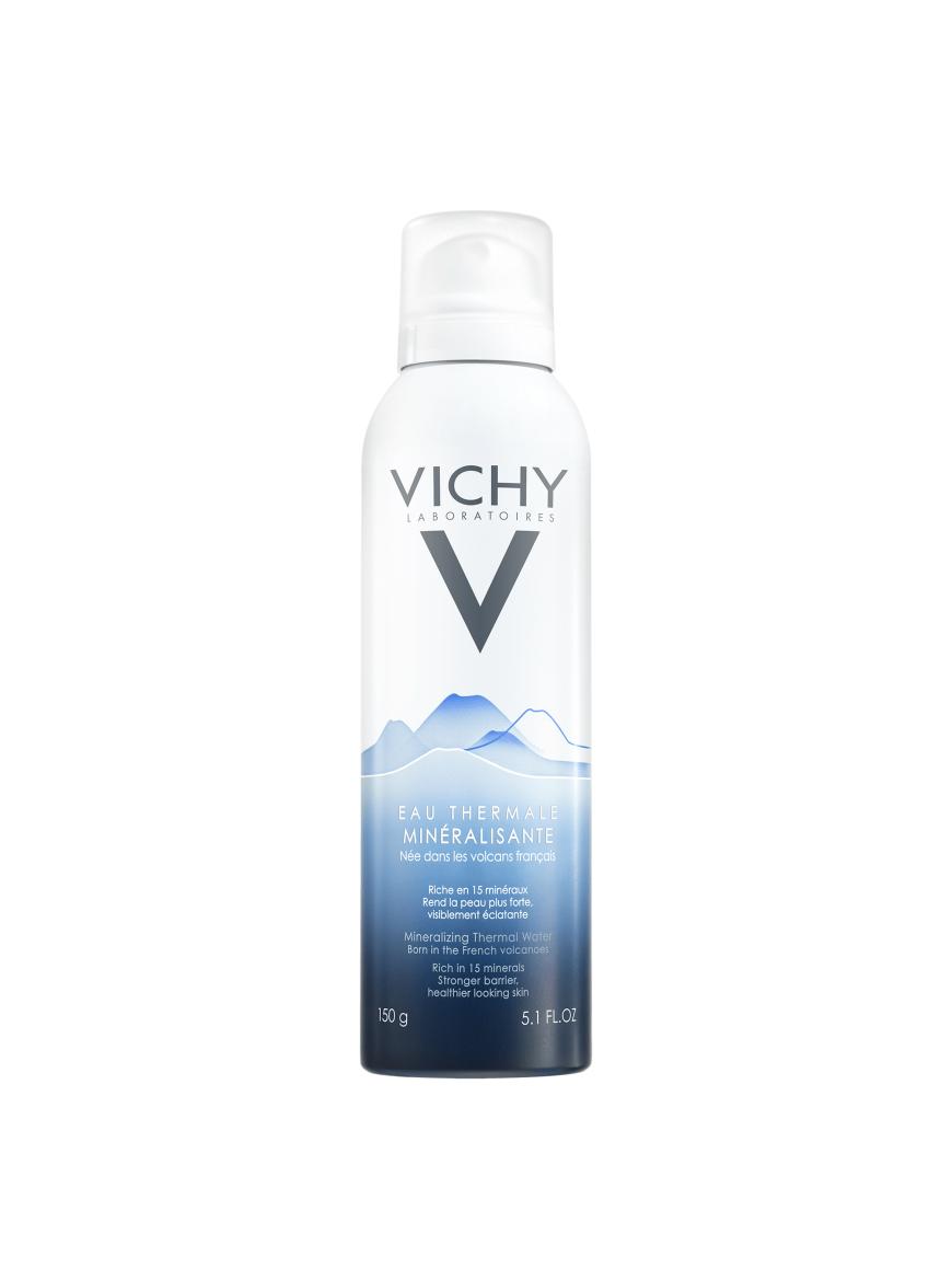 Frische aus der Flasche: „Thermalwasser-Spray“ von Vichy, ca. 8 Euro, in Apotheken