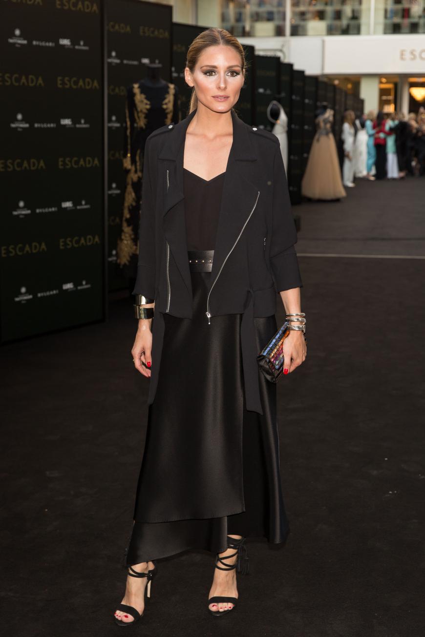 Toller Look, gruseliges Make-up: Olivia Palermo beim Escada-Flagshipstore-Opening in Düsseldorf.