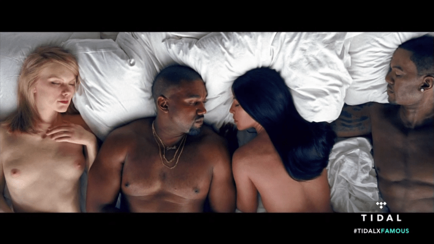 Ausgerechnet Taylor Swift liegt direkt neben Kanye West.