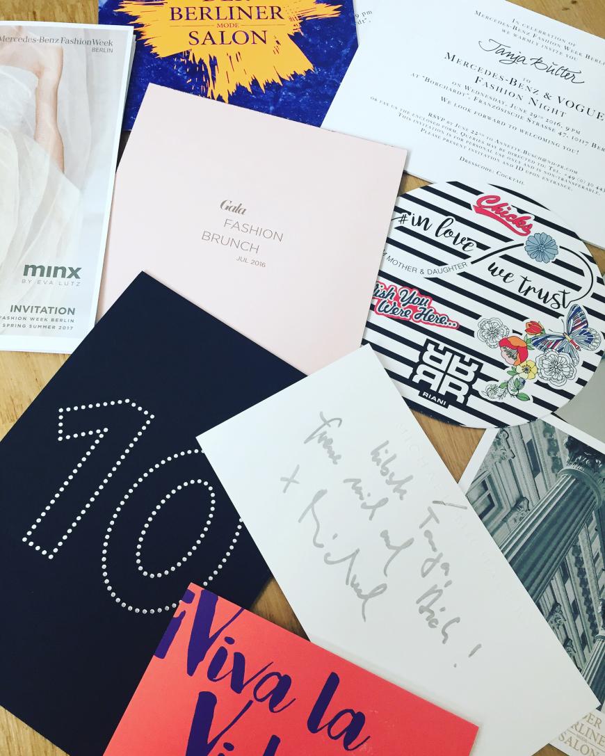Einladungen, Einladungen, Einladungen: Fashion Week Berlin, ich komme!