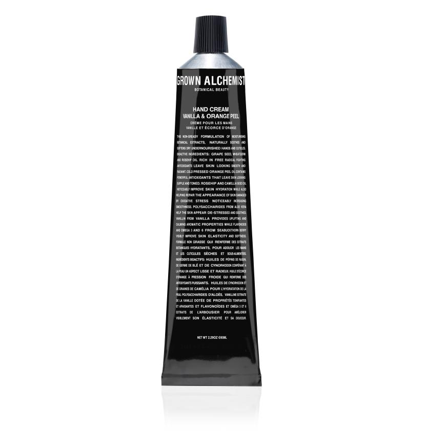 „Hand Cream Vanilla and Orange Peel“ von Grown Alchemist, ca. 20 Euro, niche-beauty.com