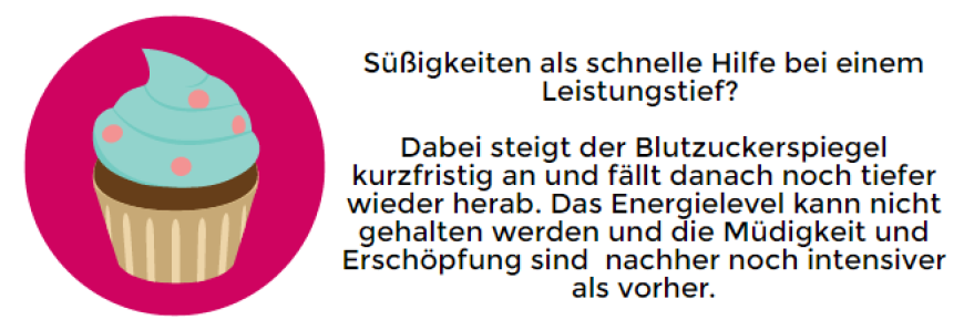 Schnell mal was Süßes, wenn man ein Tief hat? Leider nicht wirklich sinnvoll.