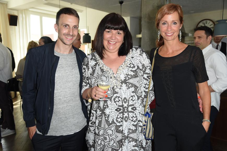 Sebastian Geist (Brax), Ulrike Geisert (Anzeigenleitung Klambt) und Christiane Schütte (Marketingleitung Klambt) genossen die ausgelassene Party.