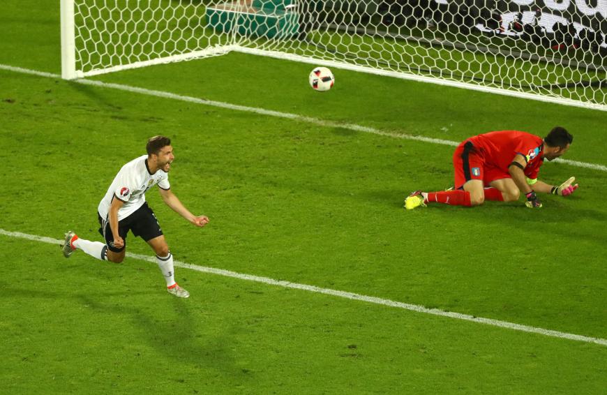 Jonas Hector landete im Viertelfinale gegen Italien den entscheidenden Treffer.