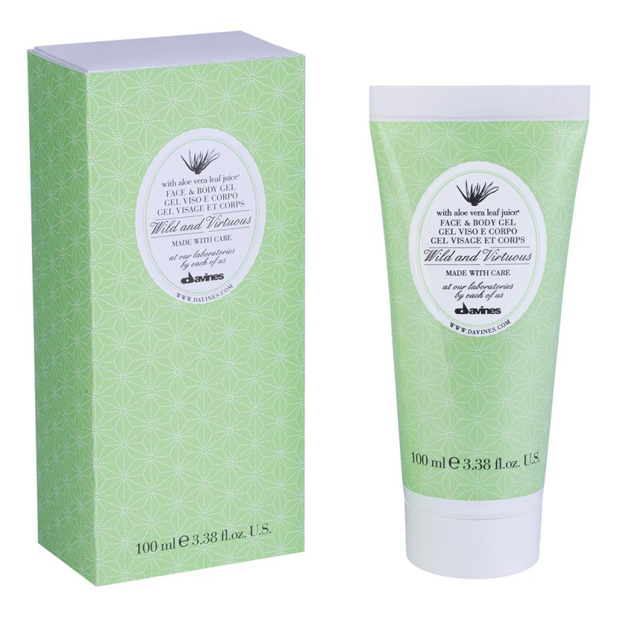 Kühlt angenehm: „Wild & Virtuous Aloe Vera Face & Body Gel“ von Davines, ca. 12 Euro, beim Friseur