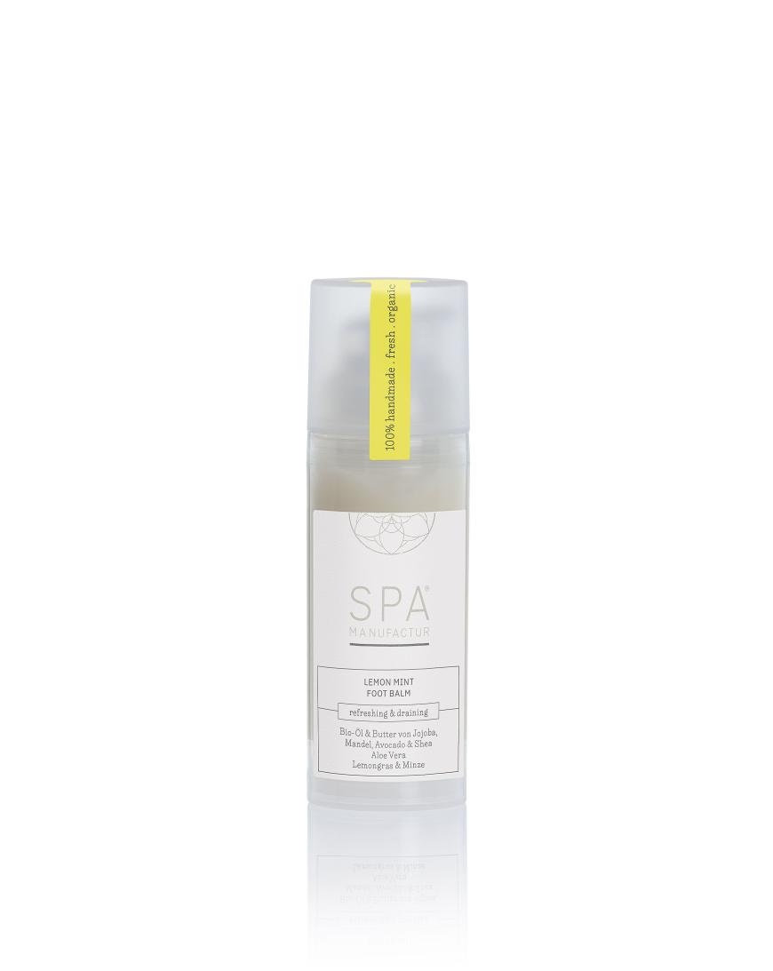 Heiße Füße? „Lemon Mint Foot Balm“ von Spa Manufactur, ca. 25 Euro, spa-manufactur.de