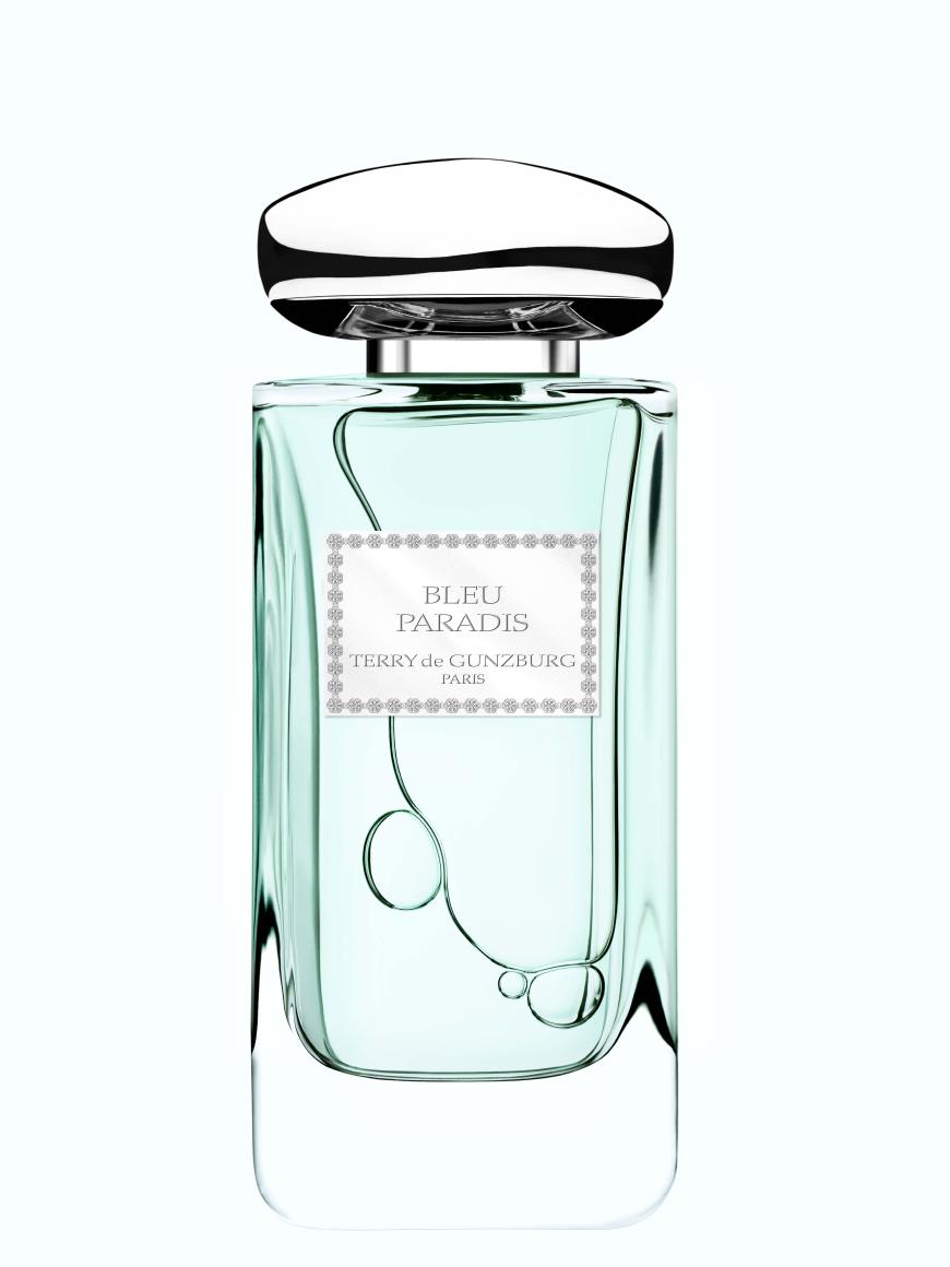 FRISCH MIT LITSCHI UND AMBER: „Bleu Paradis“ von Terry de Guenzburg, ca. 132 Euro, 100 ml, EdP, niche-beauty.com