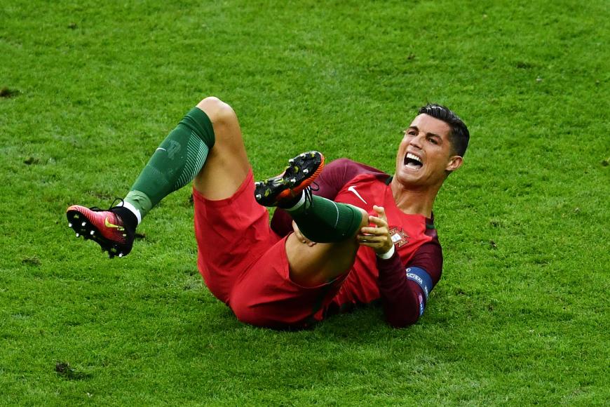 Das Spiel hatte gerade erst begonnen, als Cristiano Ronaldo verletzt wurde.