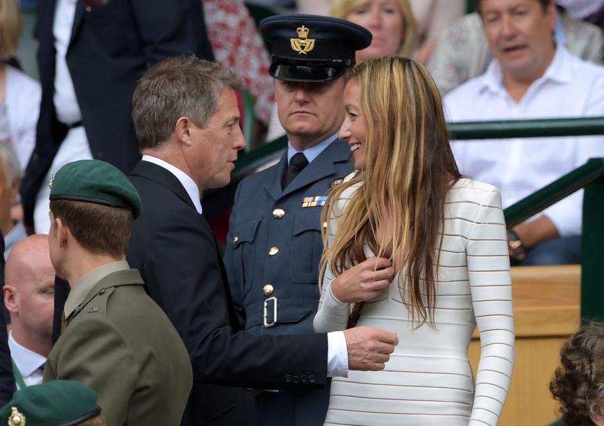 Hugh Grant mit seiner aktuellen Lebensgefährtin Anna Eberstein.