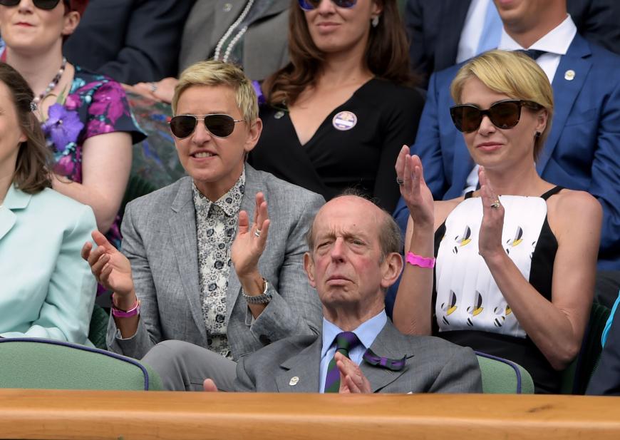 US-Comedian Ellen de Generes zeigte sich in London. Hier ist sie mit ihrer Freundin Portia de Rossi.