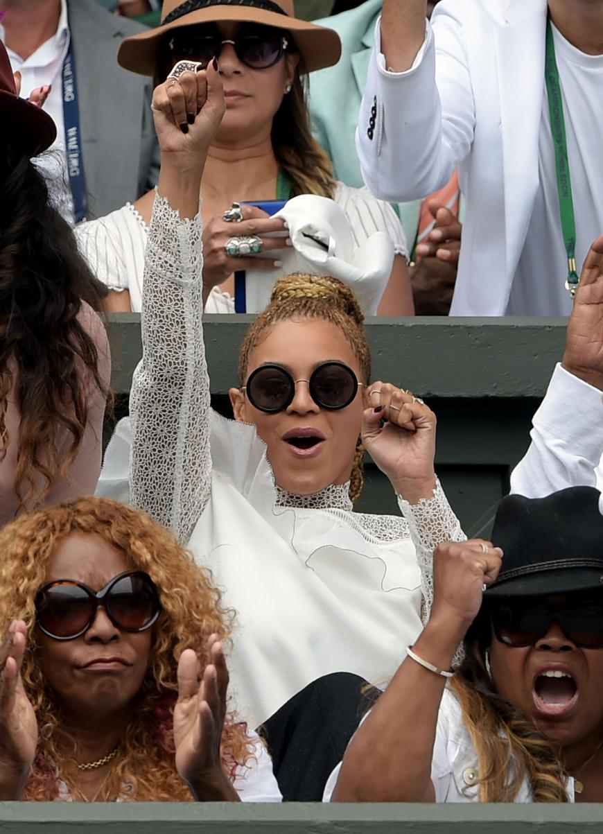 US-Superstar Beyoncé beim Frauen-Finale zwischen Serena Williams und Angelique Kerber.
