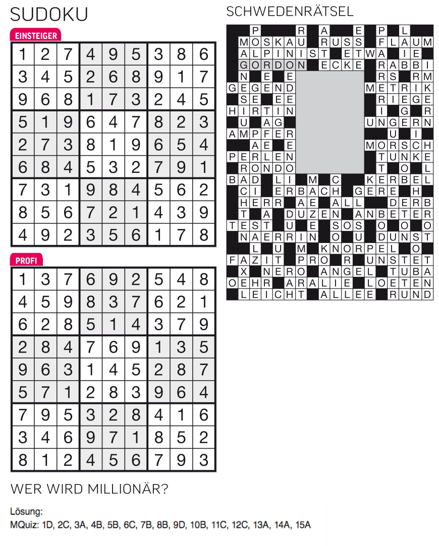 Sudoku- und Rätselauflösung ab Magazin 01/2015 - Bild 105