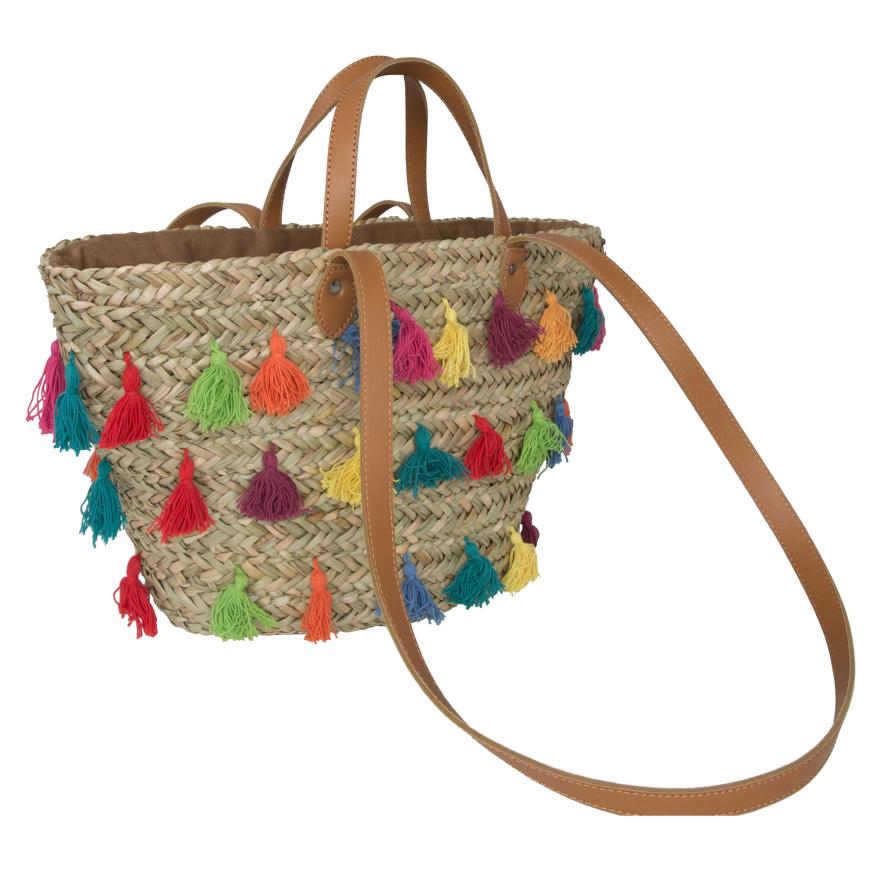 HIPPIE FEELING „Bamboo Shopping Bag“ von Pepe Jeans mit Quasten, ca. 65 Euro