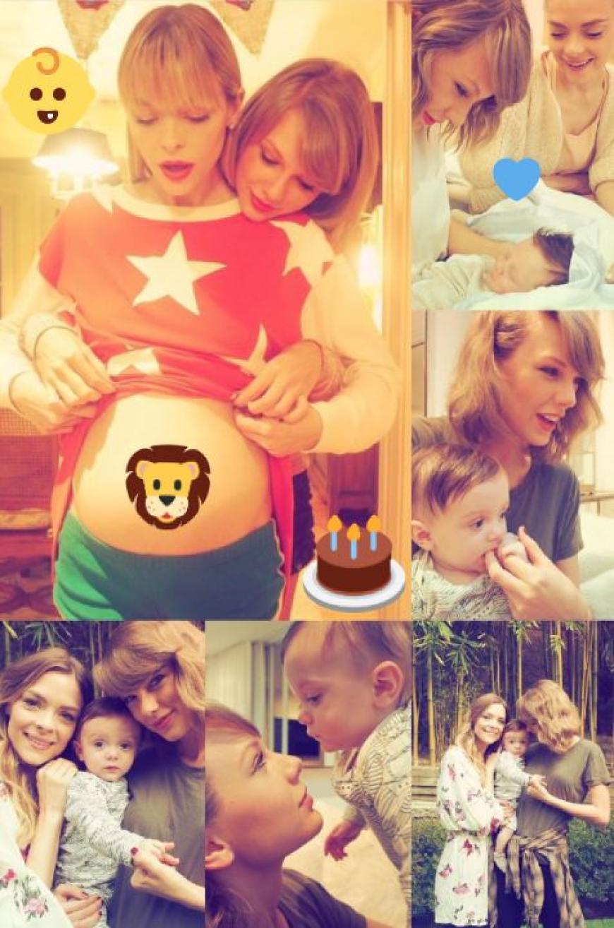Mit dieser Foto-Collage sendet Jaime King eine süße Message an Taylor Swift, die Patentante ihres Sohnes.
