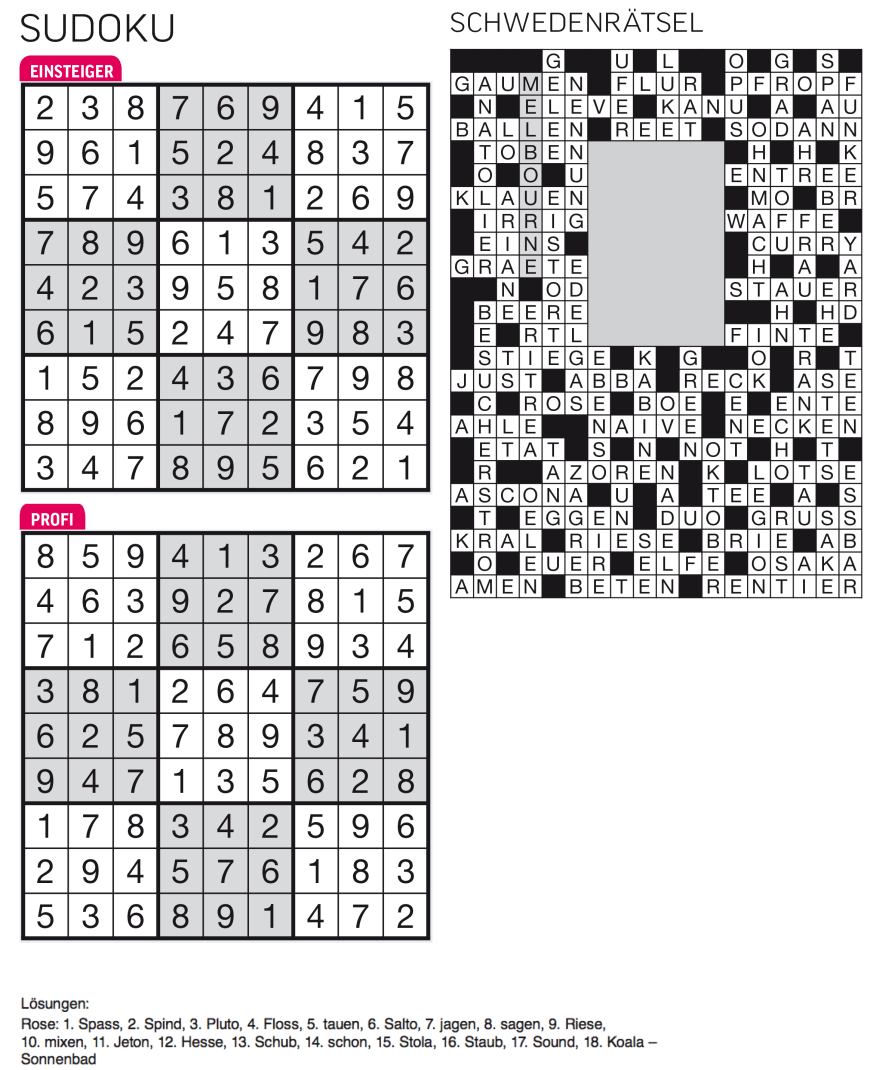 Sudoku- und Rätselauflösung ab Magazin 01/2015 - Bild 104