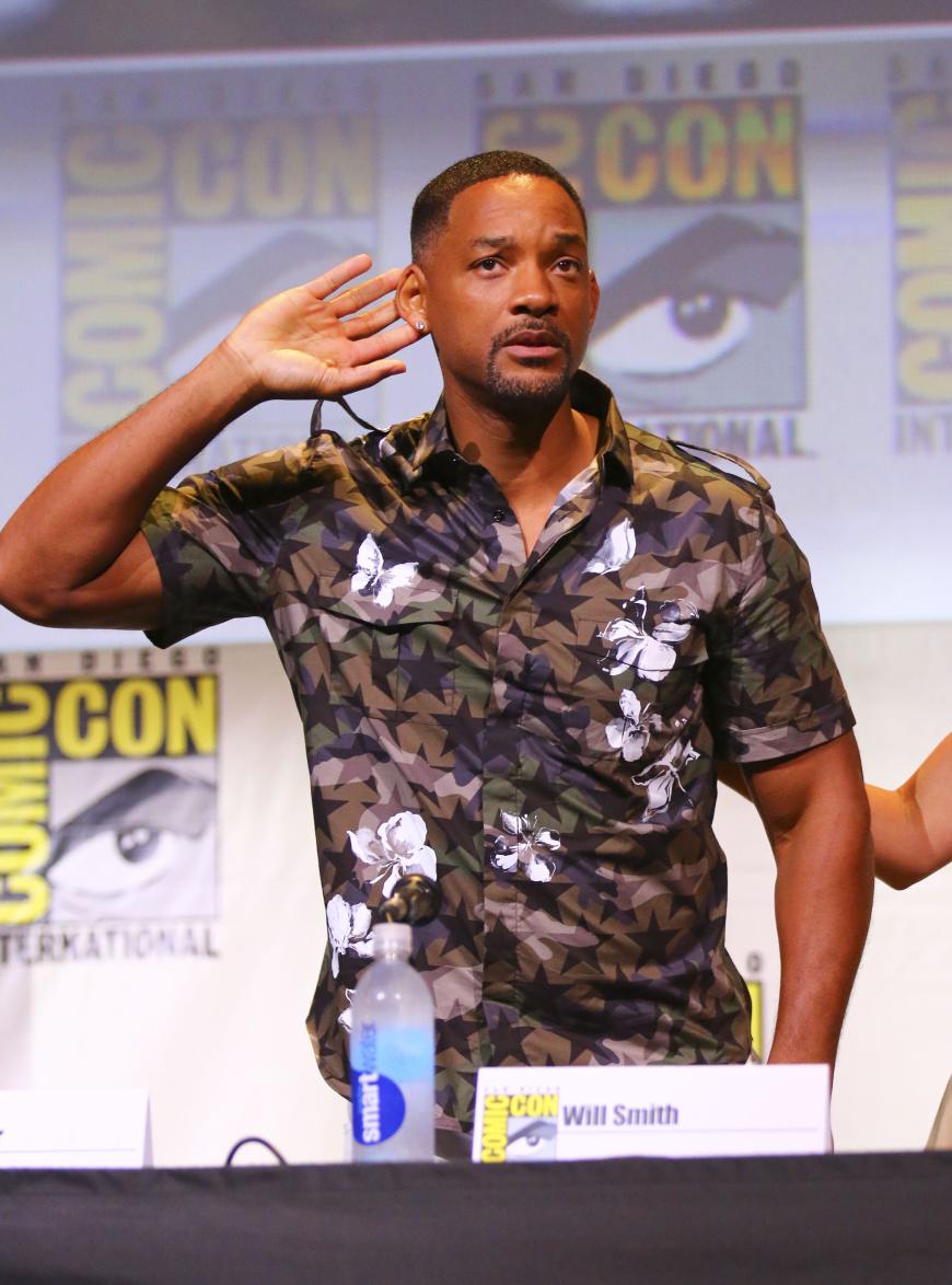Auch Will Smith ist zu Scherzen aufgelegt